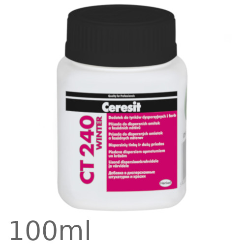 Ceresit CT 240 Winter - Additive for Wet Renders and Paints Drying Under Low Temperatures - 100ml
